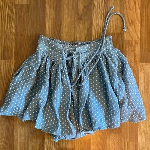 Free people size Small blue polka dot skort